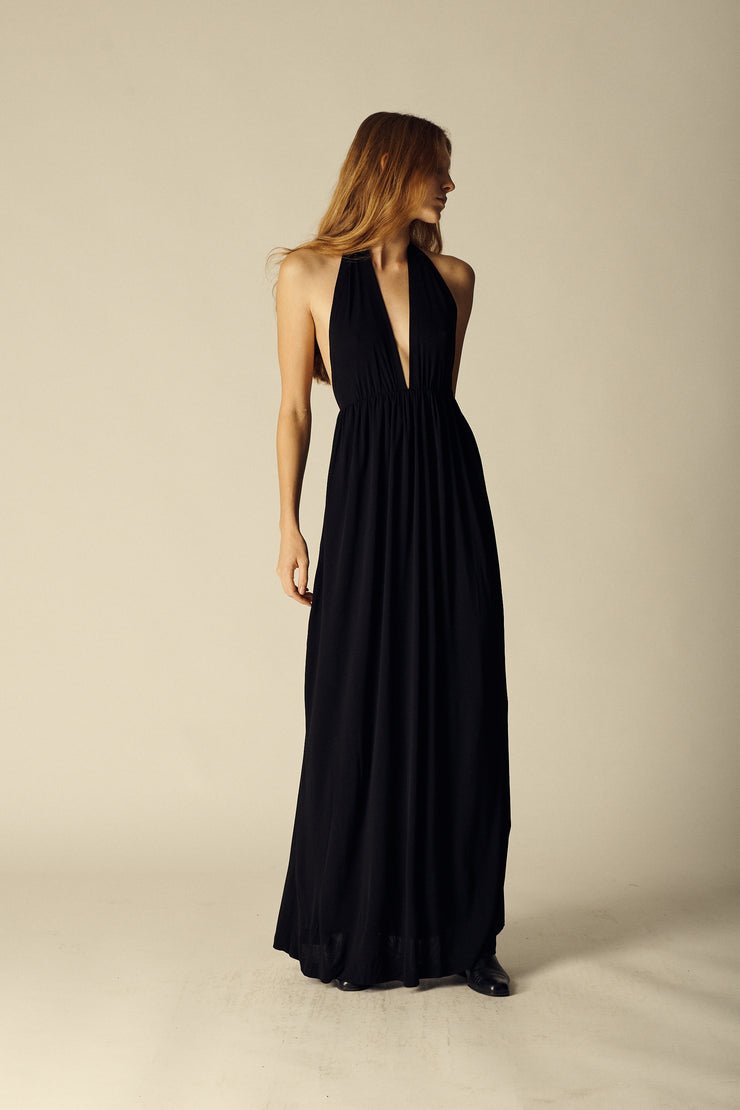 Ysl Black Jersey Evening Gown - Desert Vintage