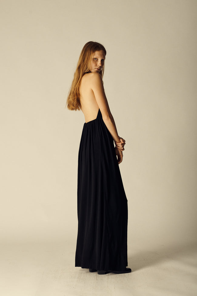 Ysl Black Jersey Evening Gown - Desert Vintage