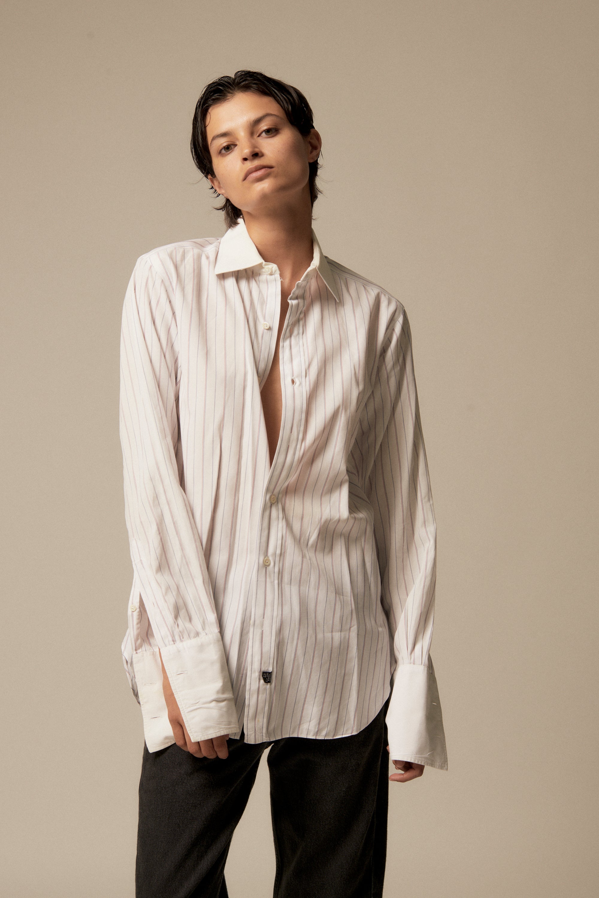 Pinstripe Cotton Button Down - Desert Vintage