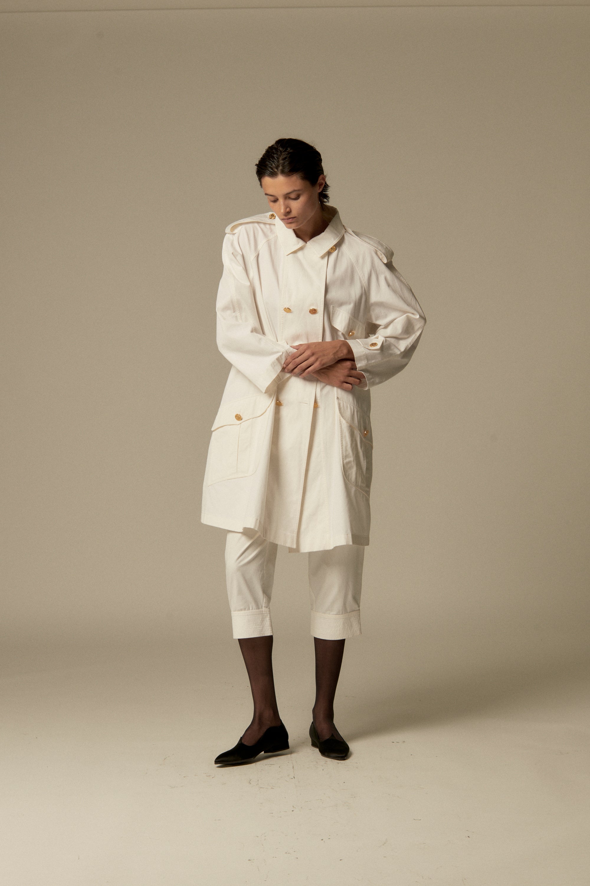 1980's Chanel Cotton Trench - Desert Vintage