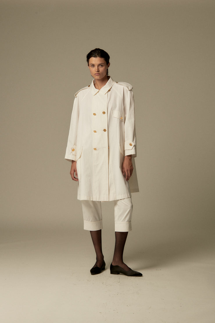 1980's Chanel Cotton Trench - Desert Vintage