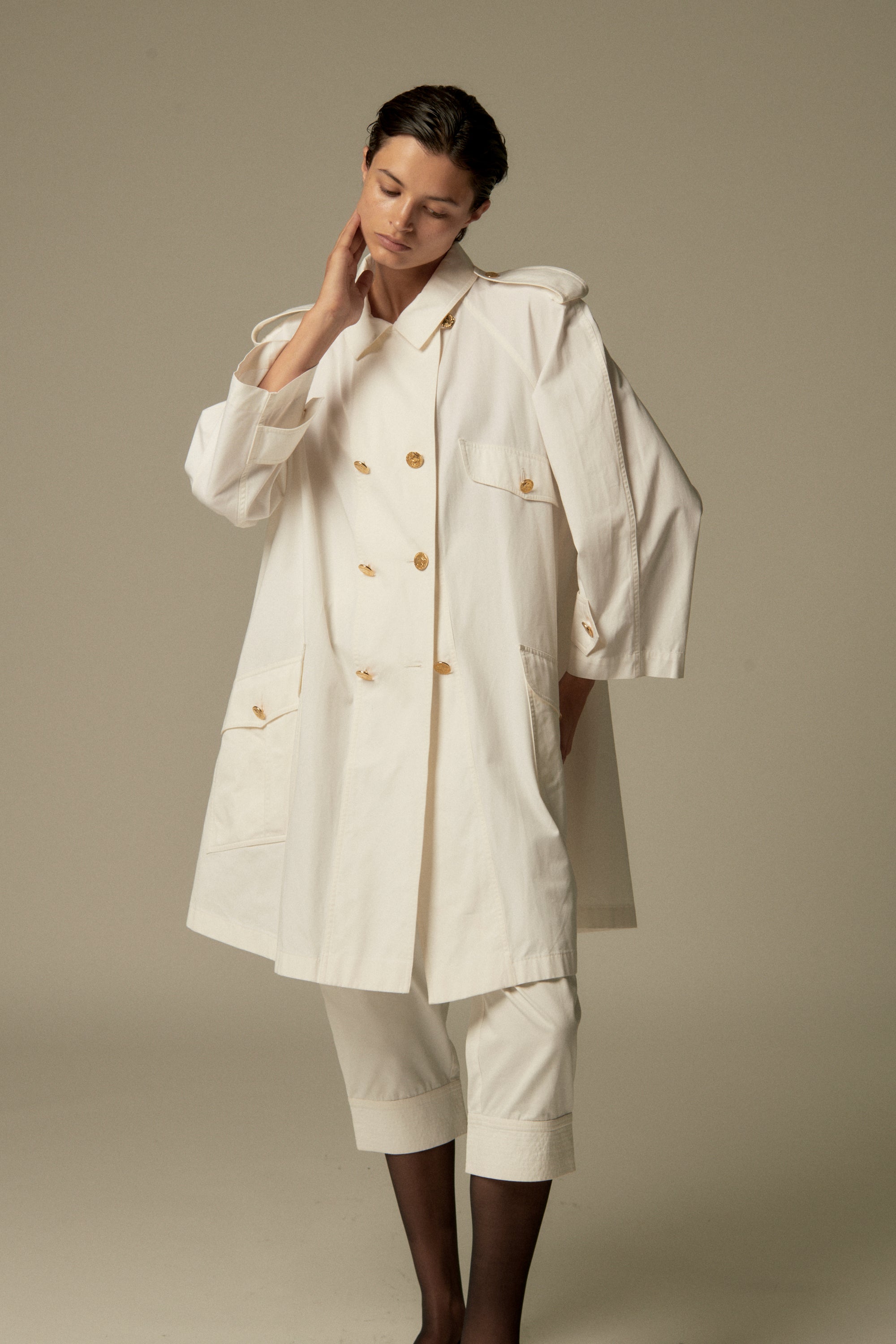 1980's Chanel Cotton Trench - Desert Vintage