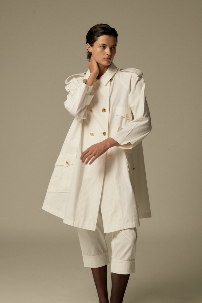 1980's Chanel Cotton Trench - Desert Vintage