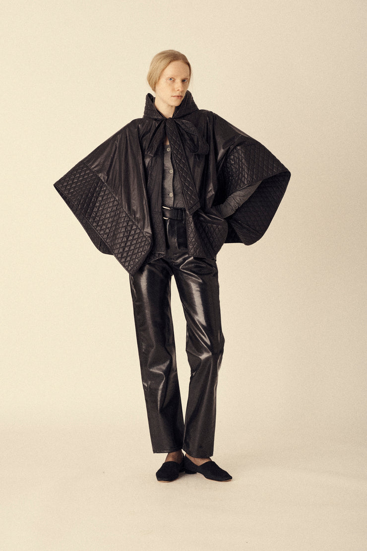 Black Quilted Cape - Desert Vintage