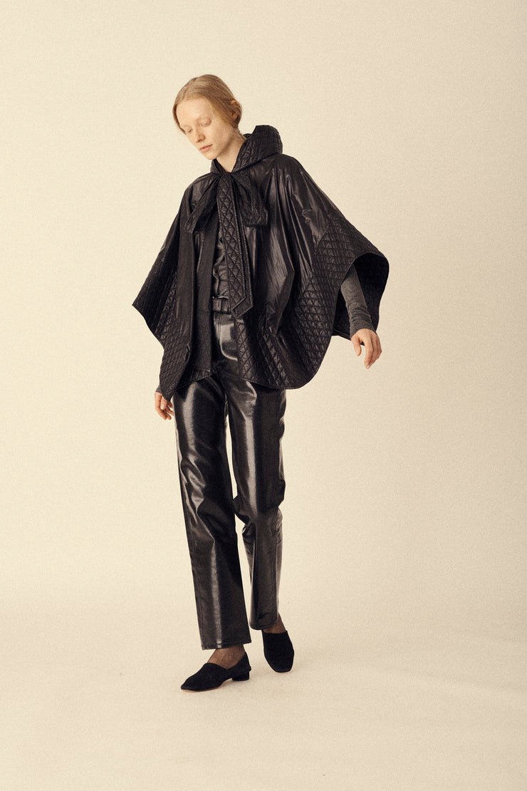 Black Quilted Cape - Desert Vintage