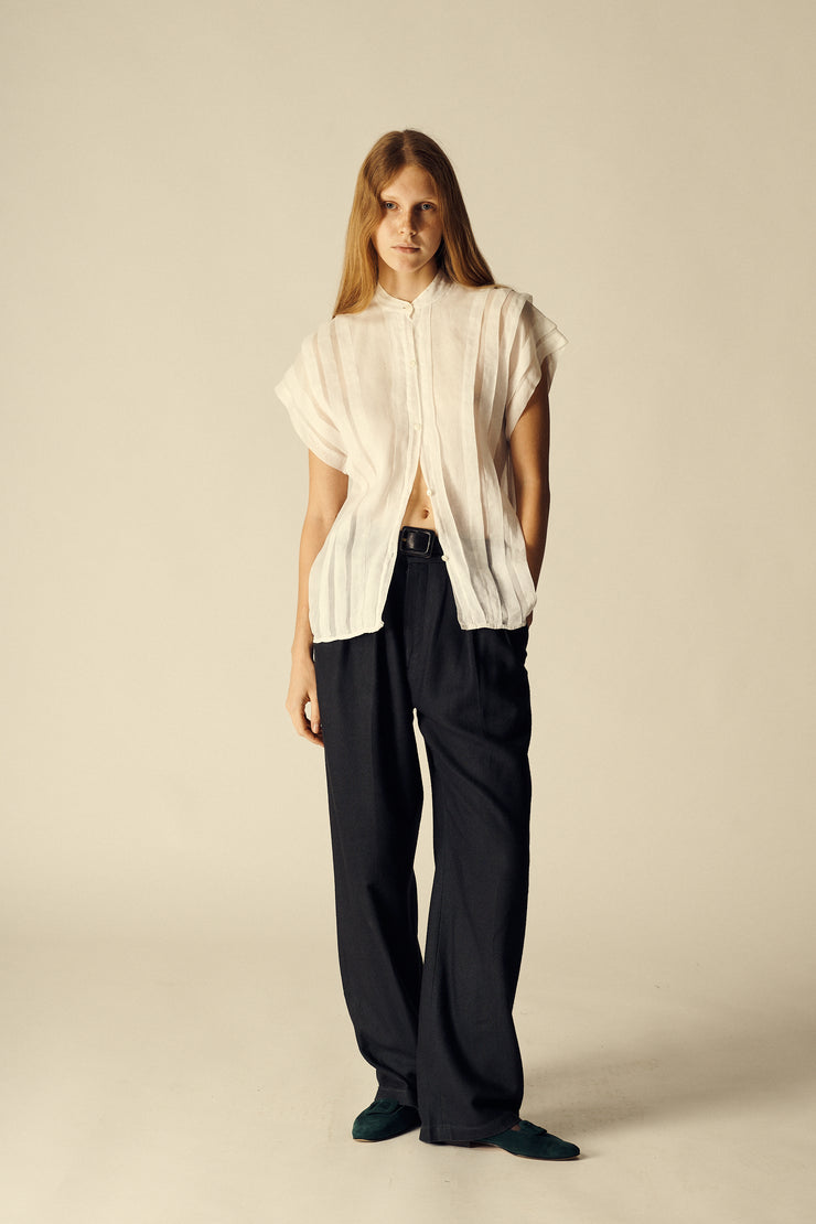 Kenzo Pintuck Cotton Blouse - Desert Vintage