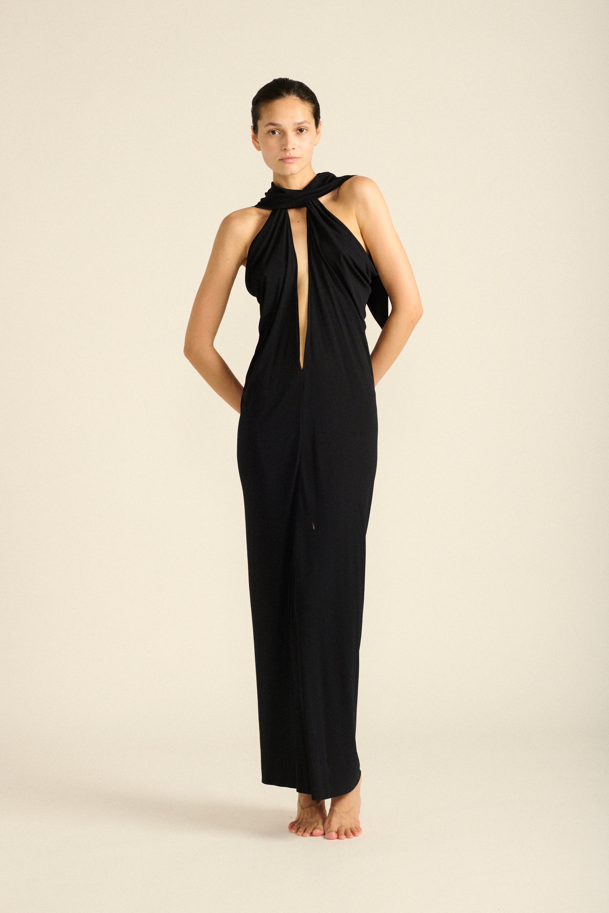 Ysl black Jersey Gown - Desert Vintage