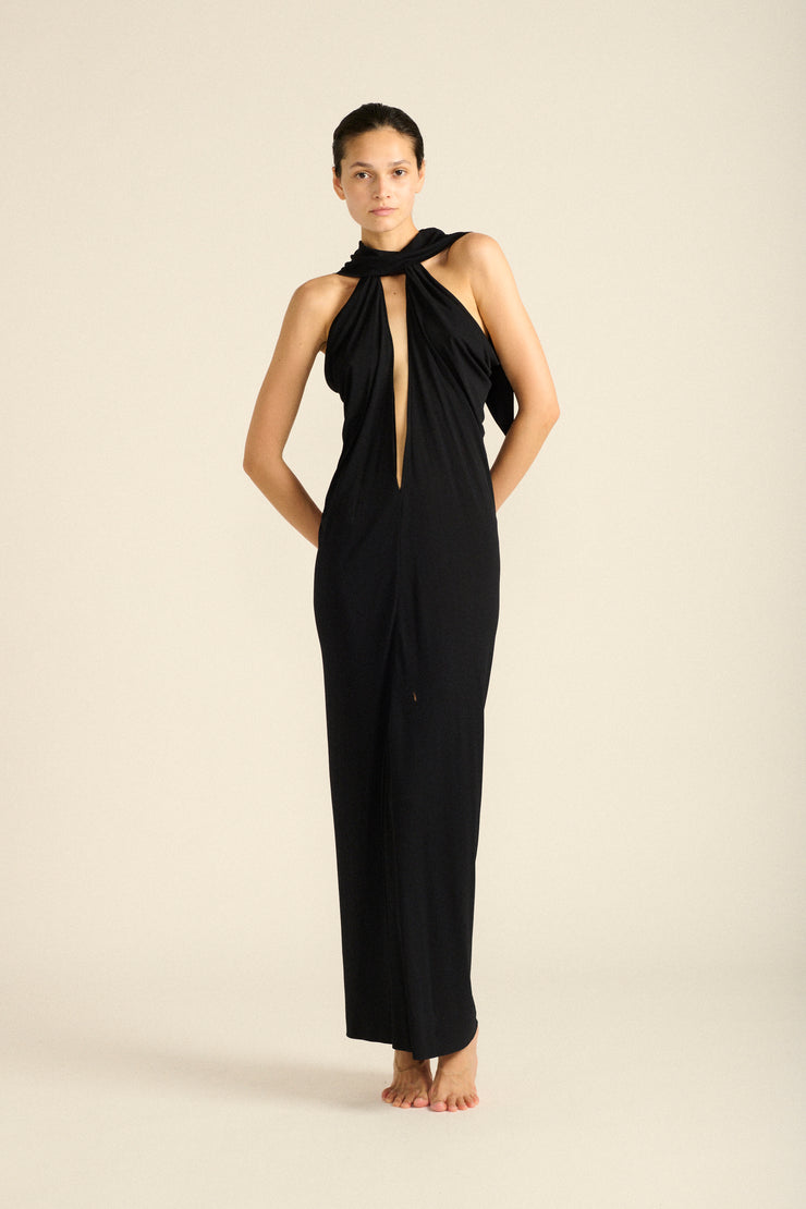 Ysl black Jersey Gown - Desert Vintage