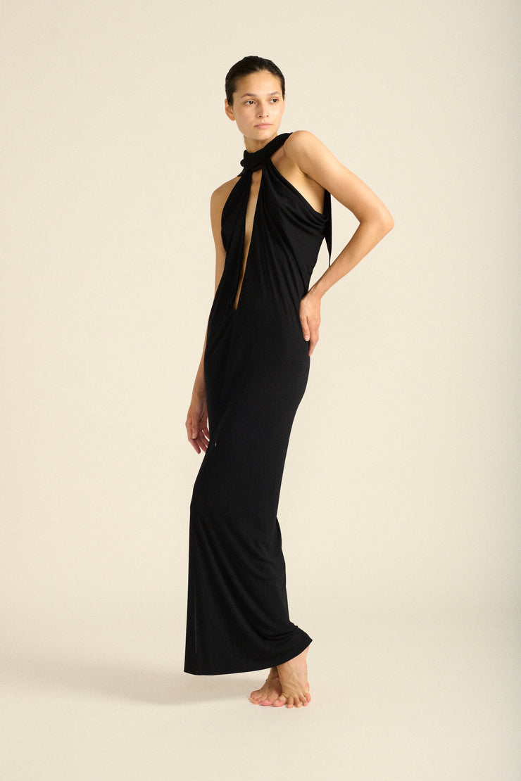 Ysl black Jersey Gown - Desert Vintage