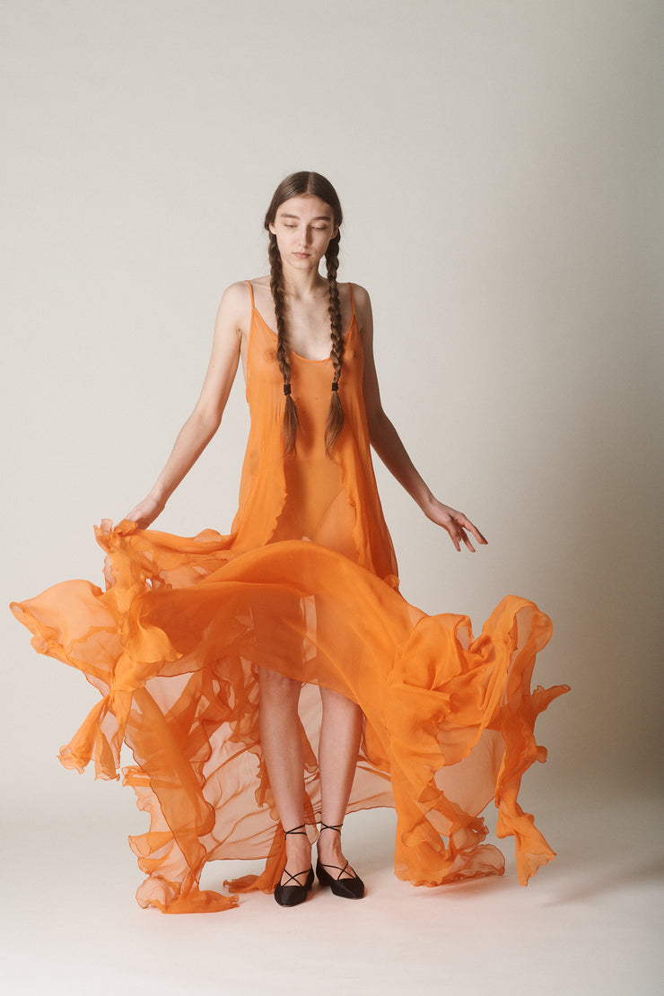 Layered Silk Chiffon Gown - Desert Vintage