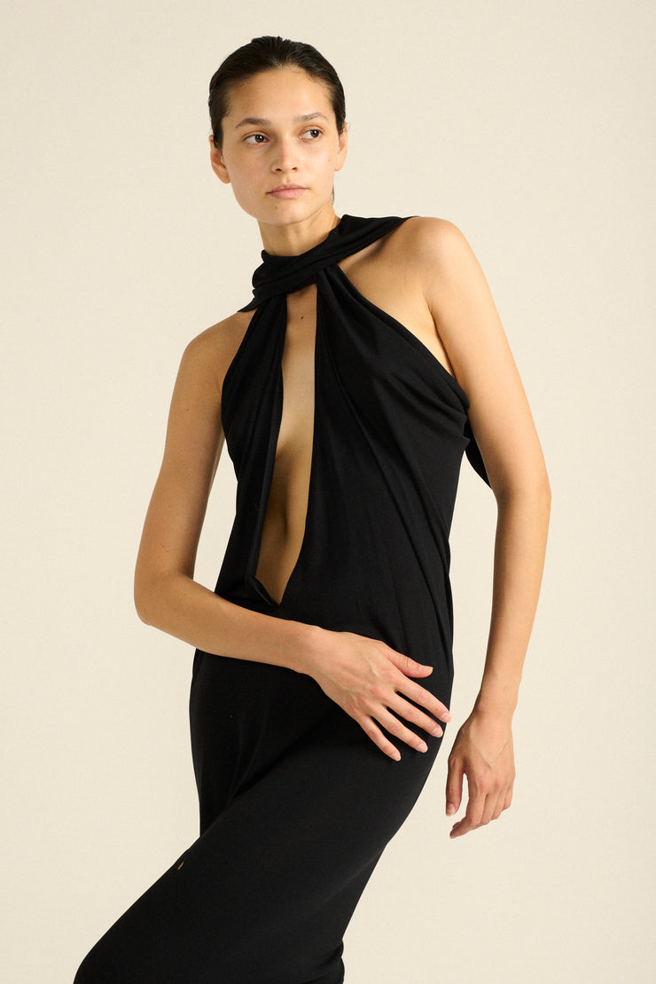 Ysl black Jersey Gown - Desert Vintage