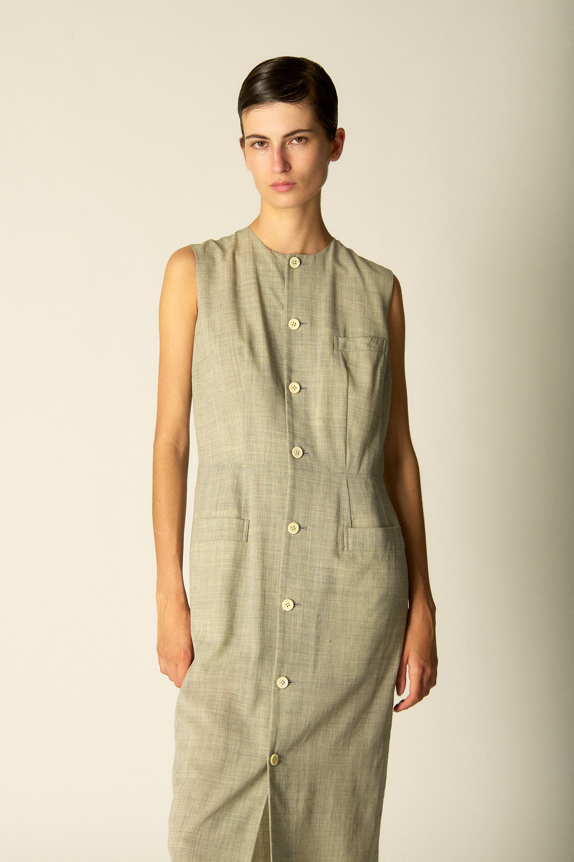 Robe de Chambre Button Front Dress - Desert Vintage