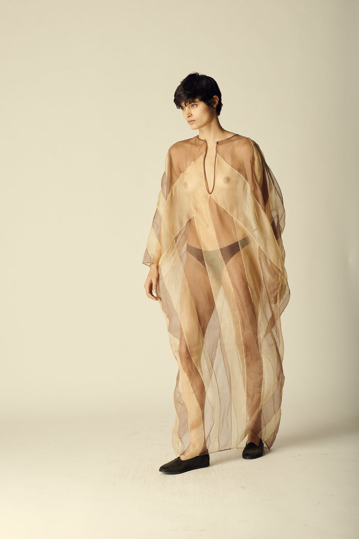 Ferragamo Sheer Silk Caftan - Desert Vintage