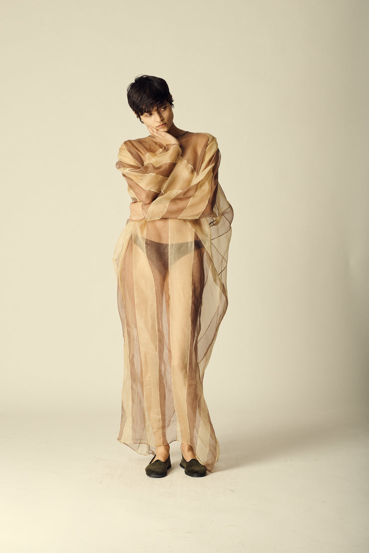 Ferragamo Sheer Silk Caftan - Desert Vintage