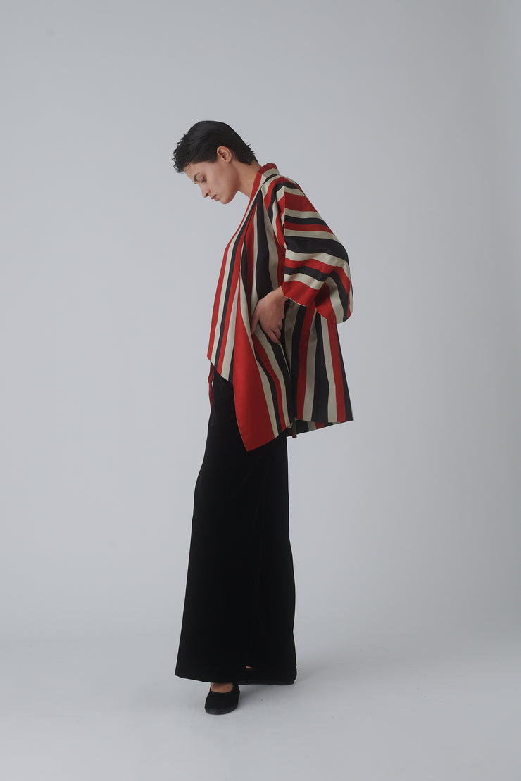 Striped Silk Evening Coat - Desert Vintage