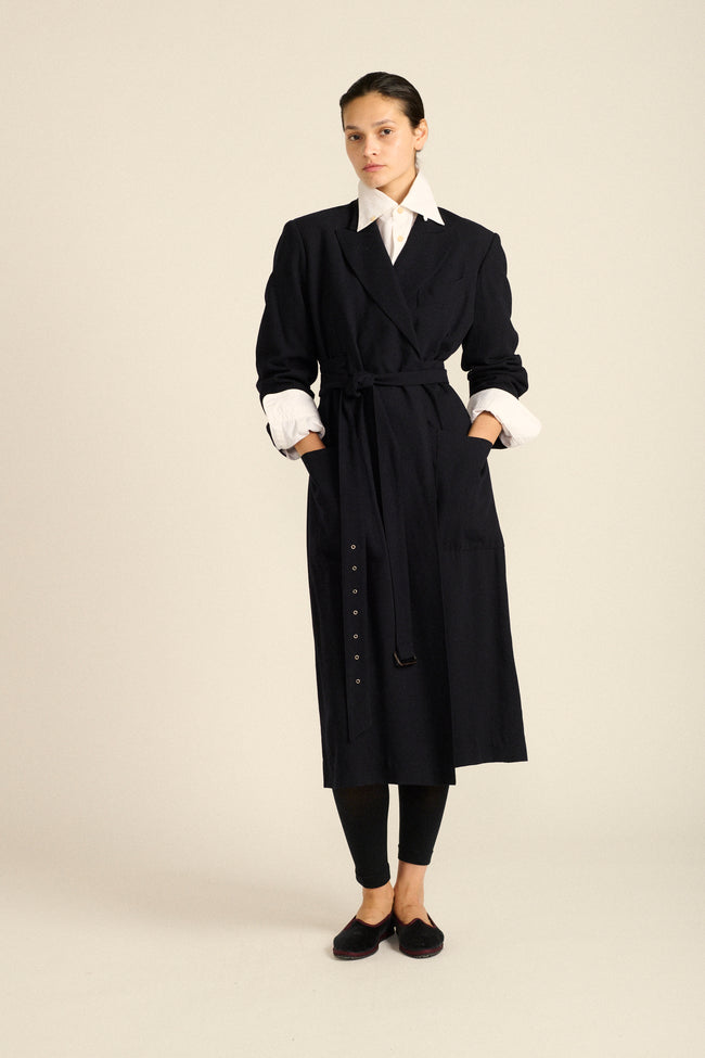 1990s JPG Wool Trench Coat - Desert Vintage