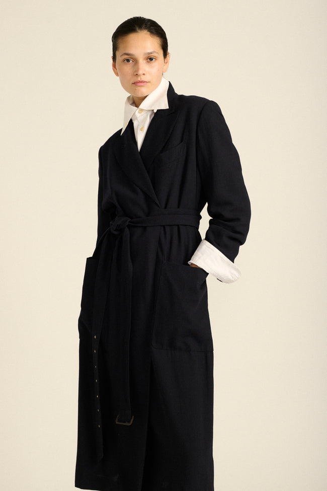1990s JPG Wool Trench Coat - Desert Vintage