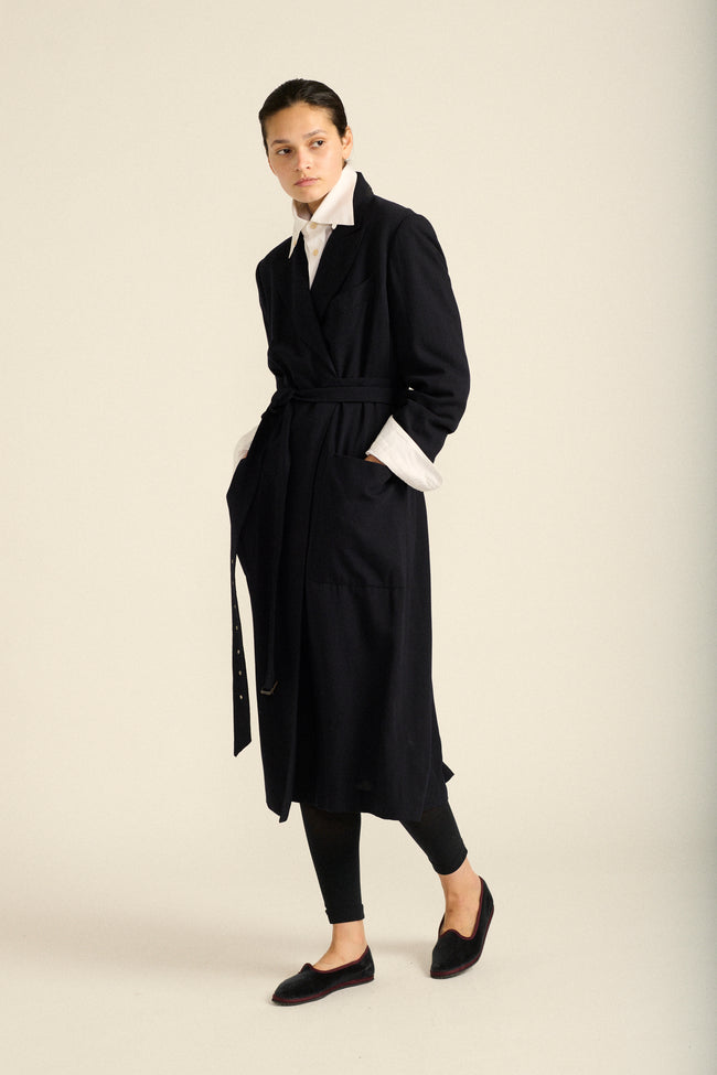 1990s JPG Wool Trench Coat - Desert Vintage
