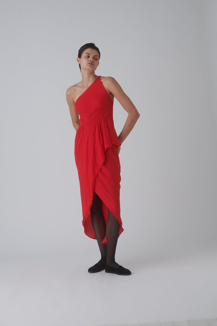 1980s Halston Silk Chiffon Dress - Desert Vintage