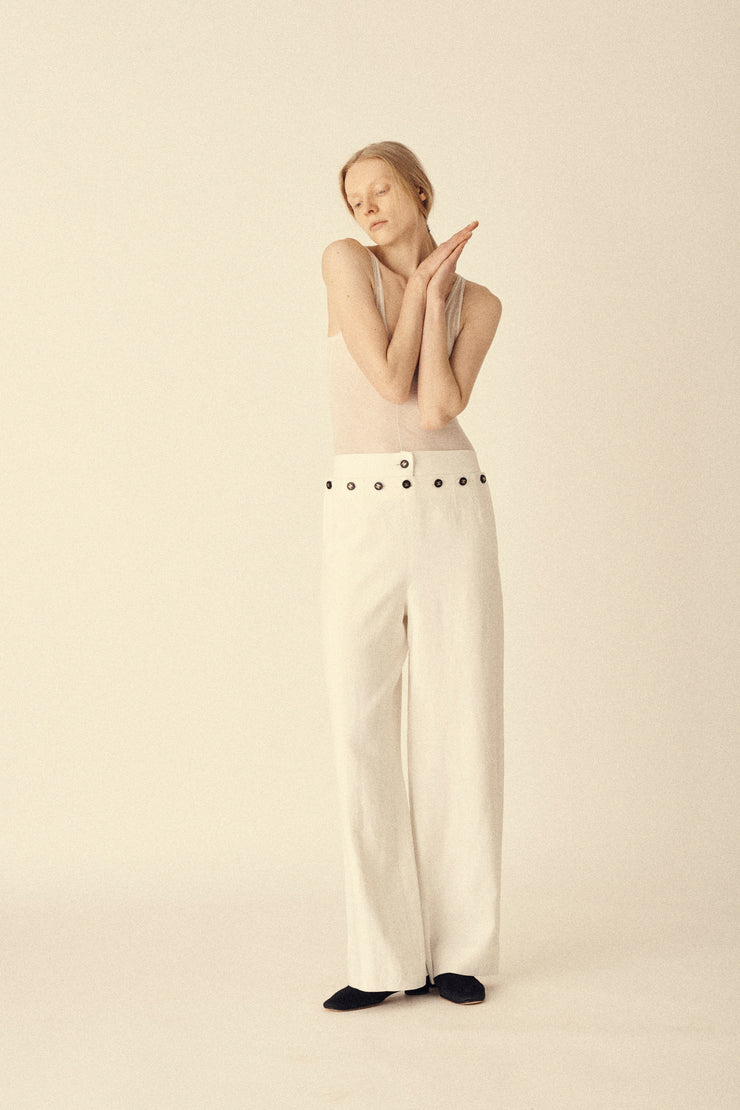 SS 1995 Chanel Linen Trousers - Desert Vintage