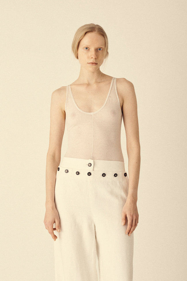 SS 1995 Chanel Linen Trousers - Desert Vintage