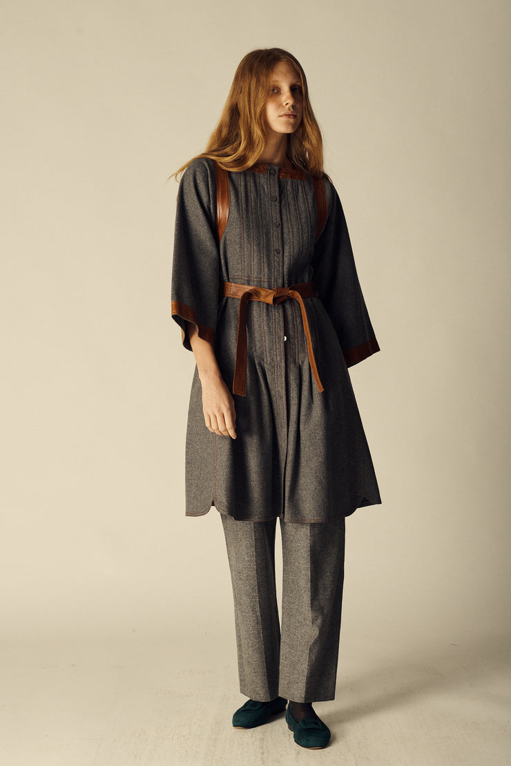 Jean Muir Gray Wool Dress - Desert Vintage