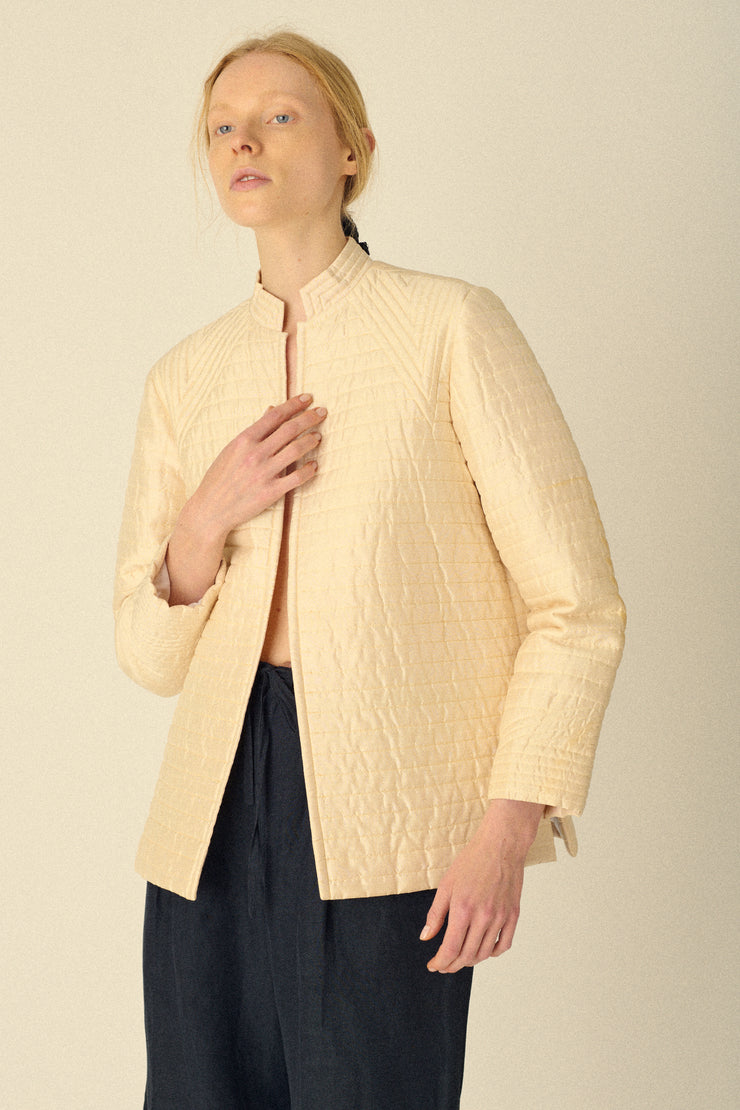 Quilted Silk Jacket - Desert Vintage