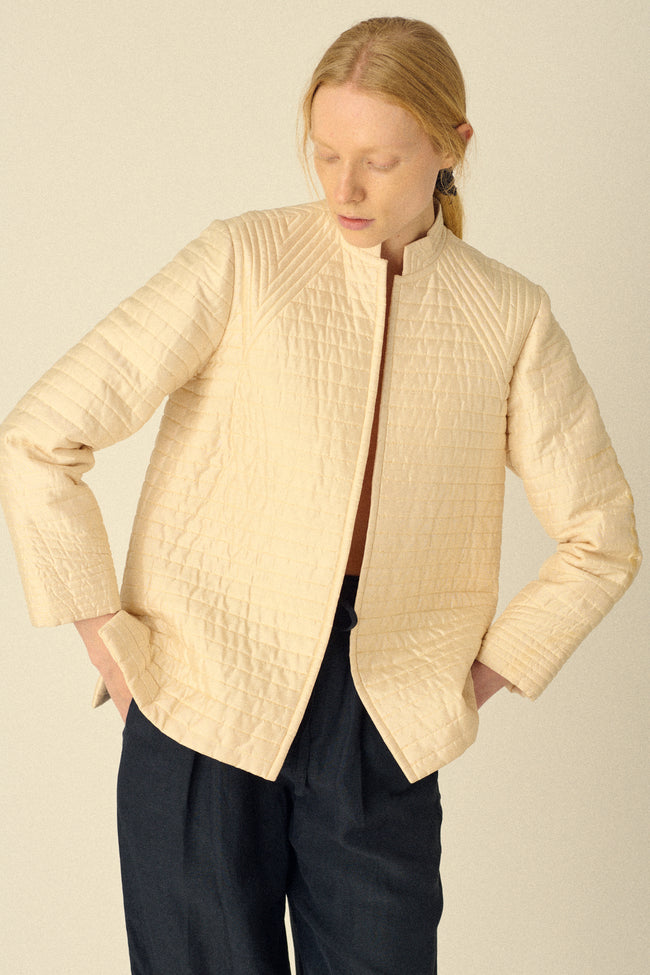 Quilted Silk Jacket - Desert Vintage
