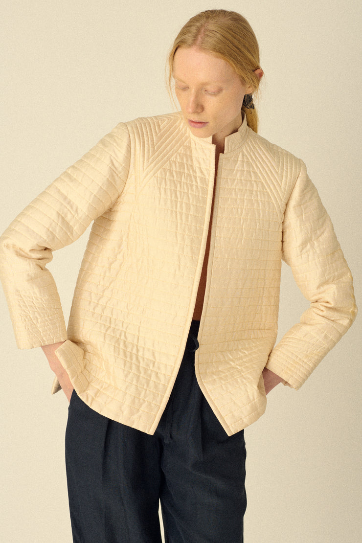 Quilted Silk Jacket - Desert Vintage