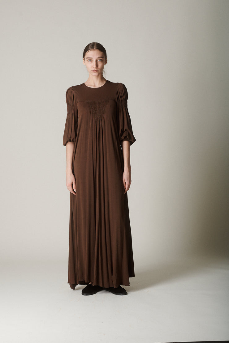Jean Muir Gathered Jersey Gown - Desert Vintage