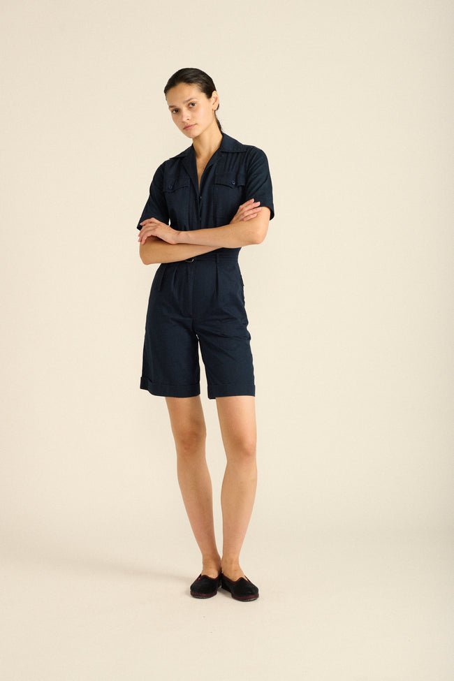 Ysl Navy Playsuit - Desert Vintage