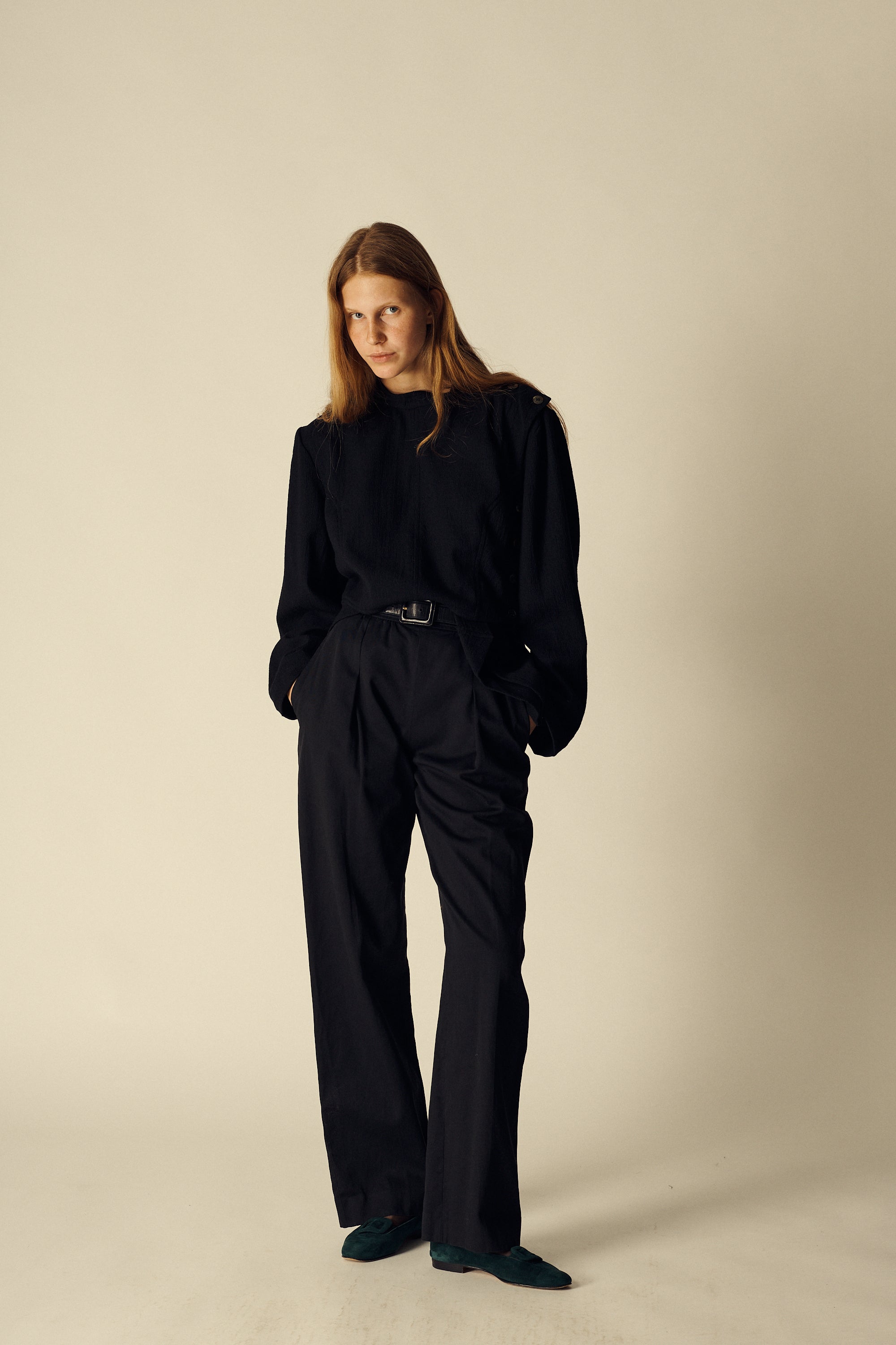 Ysl Black Cotton Trousers - Desert Vintage