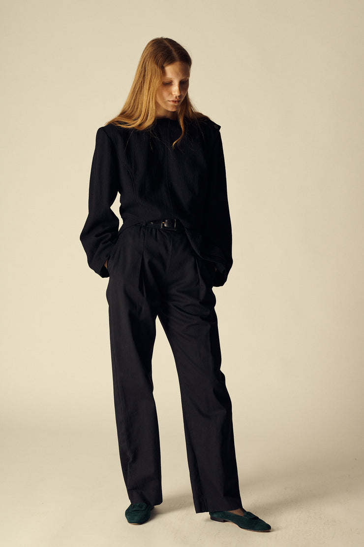 Ysl Black Cotton Trousers - Desert Vintage