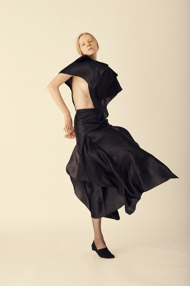 Yeohlee Black Draped Skirt - Desert Vintage