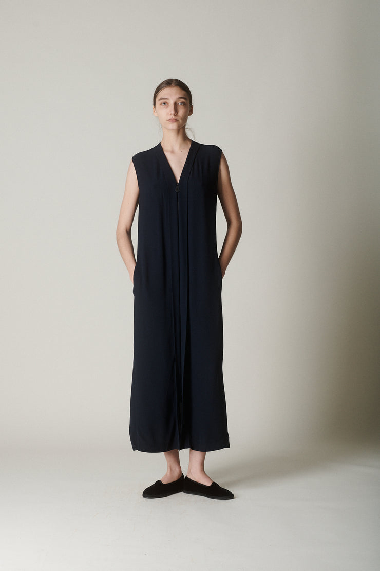 Hermès Navy Silk Dress - Desert Vintage