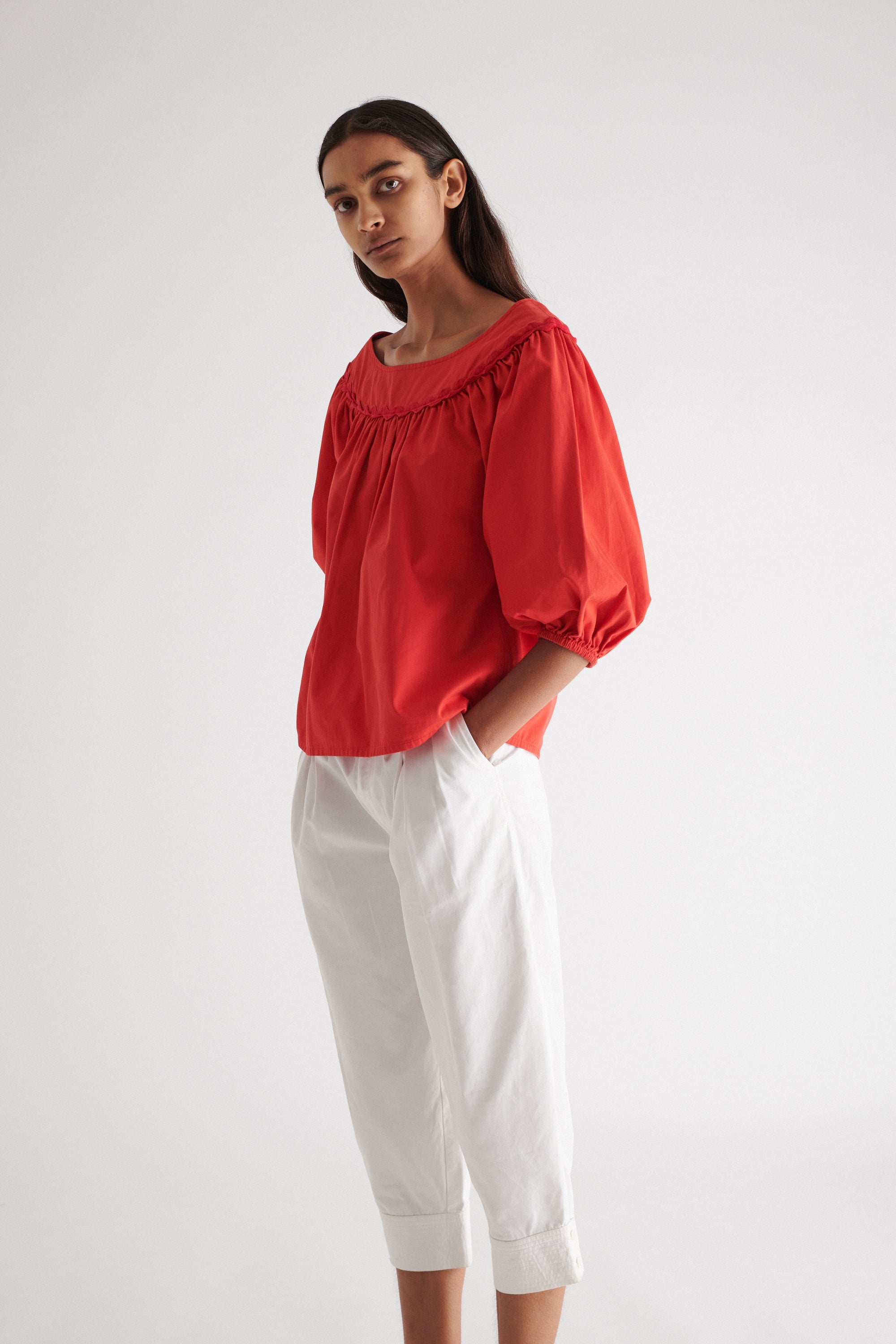 YSL Tomato Red Blouse - Desert Vintage