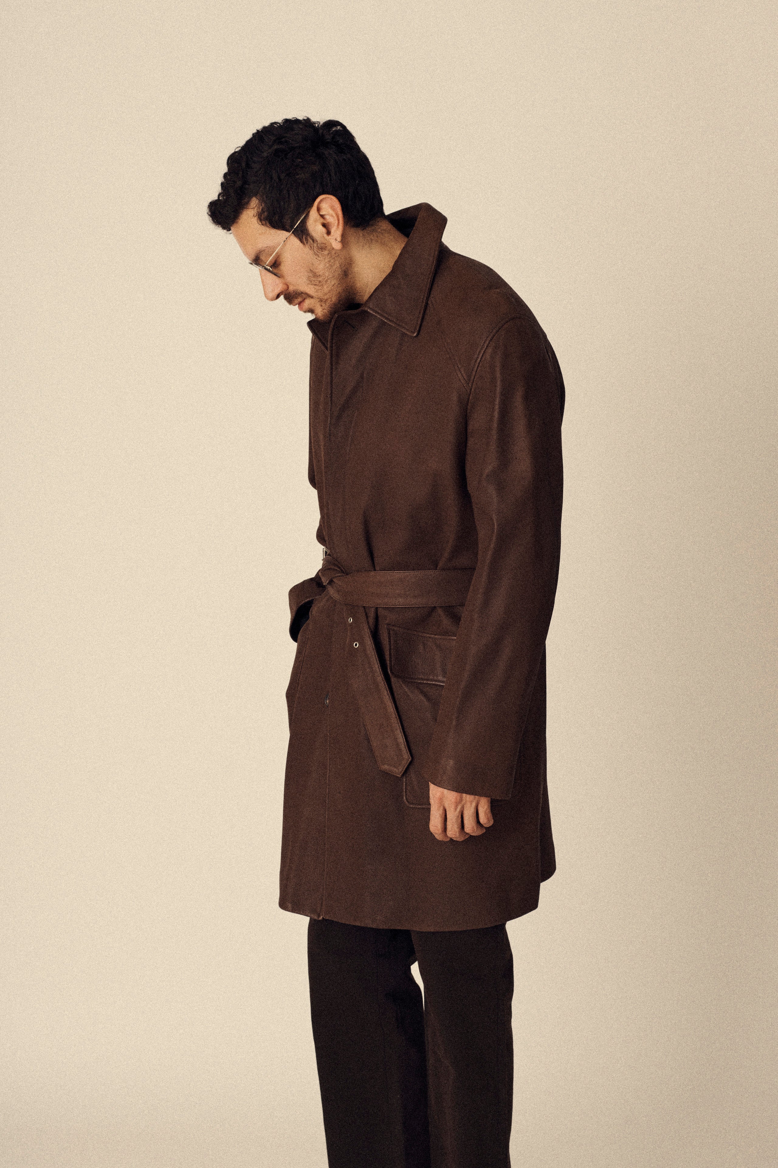 Hermès Brown Leather Coat - Desert Vintage