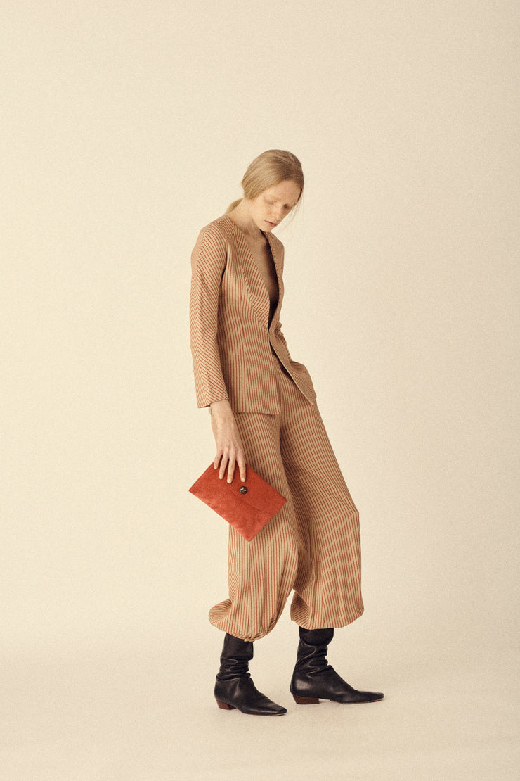 Red Stripe Wool Ensemble - Desert Vintage