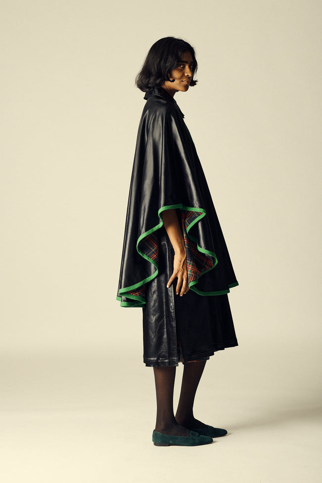 Ysl Tartan Rain Cape - Desert Vintage