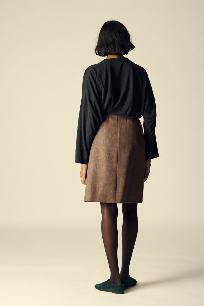 Hermès Belted Wool Skirt - Desert Vintage