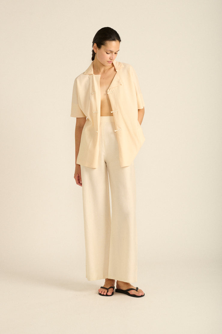 Ysl Ivory Silk Trousers - Desert Vintage