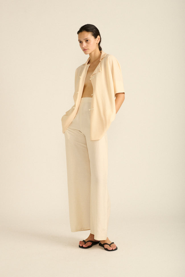 Ysl Ivory Silk Trousers - Desert Vintage