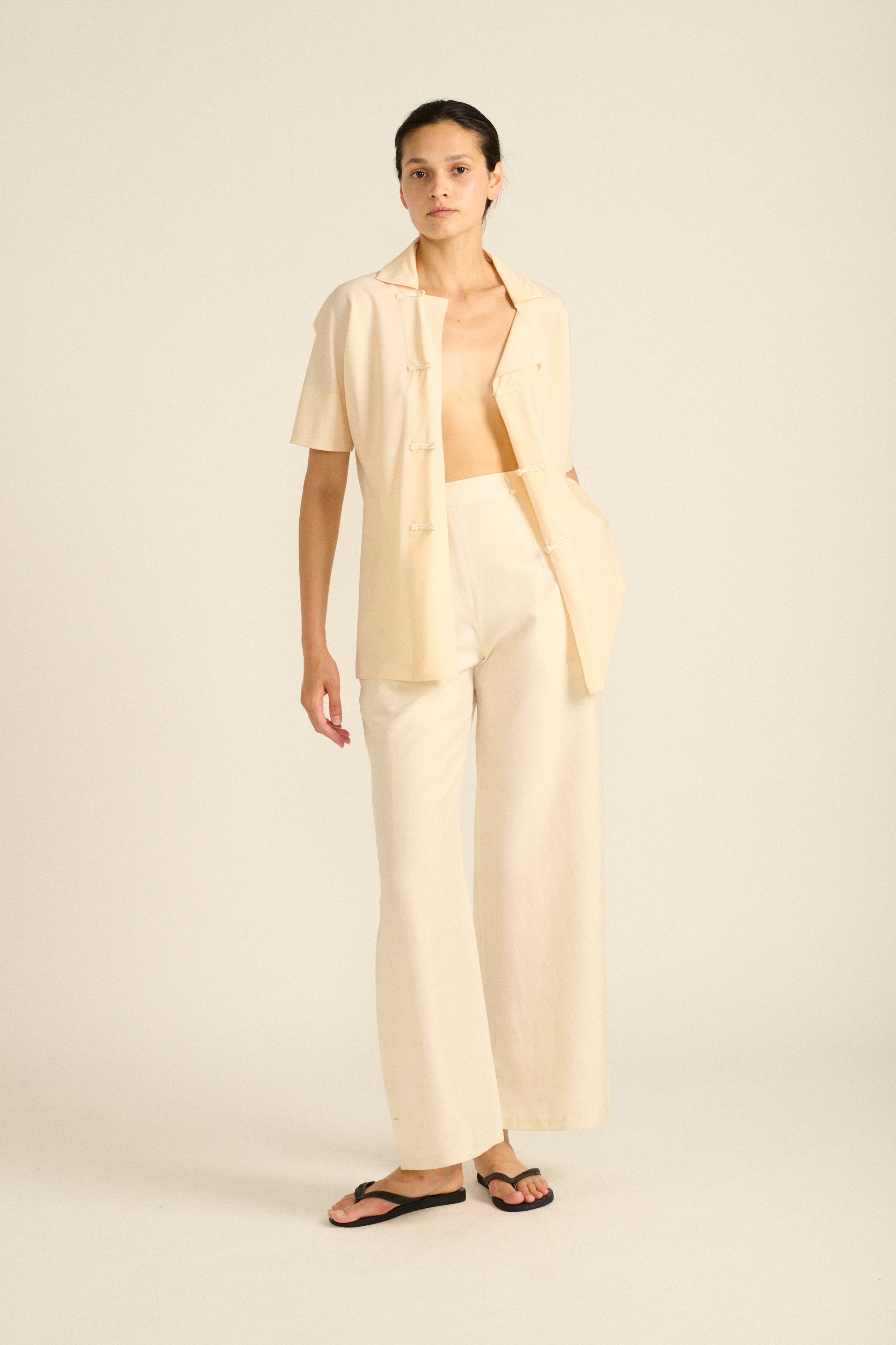Ysl Ivory Silk Trousers - Desert Vintage
