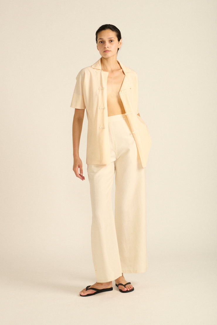 Ysl Ivory Silk Trousers - Desert Vintage