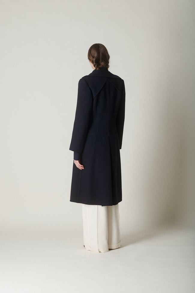 Galanos Navy Wool Coat - Desert Vintage