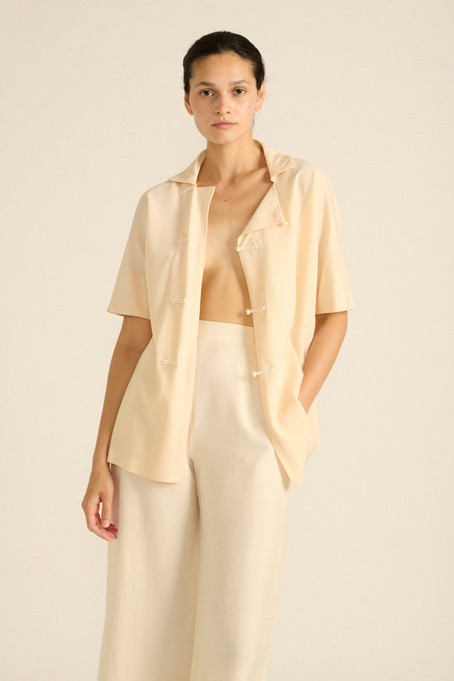 Ysl Ivory Silk Trousers - Desert Vintage