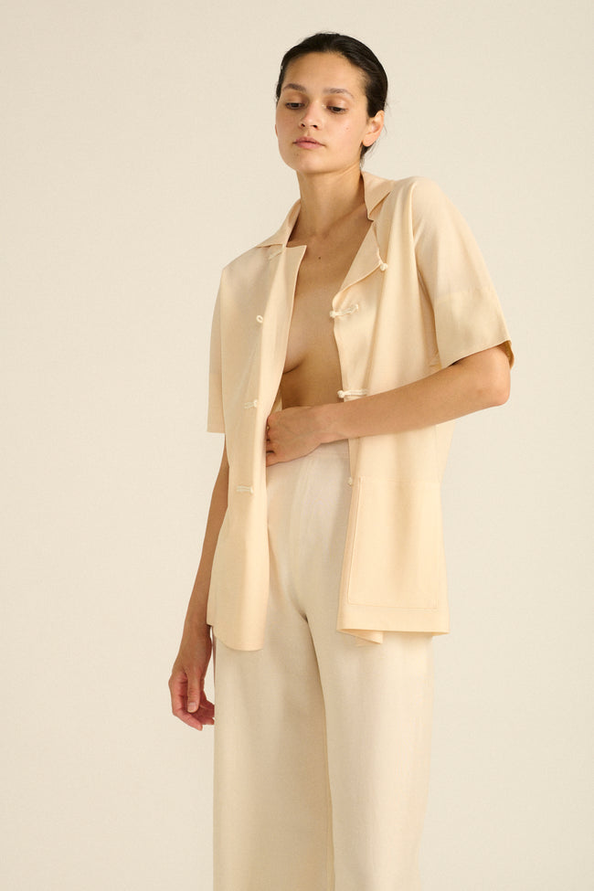 Yohji Yamamoto Ivory Blouse - Desert Vintage