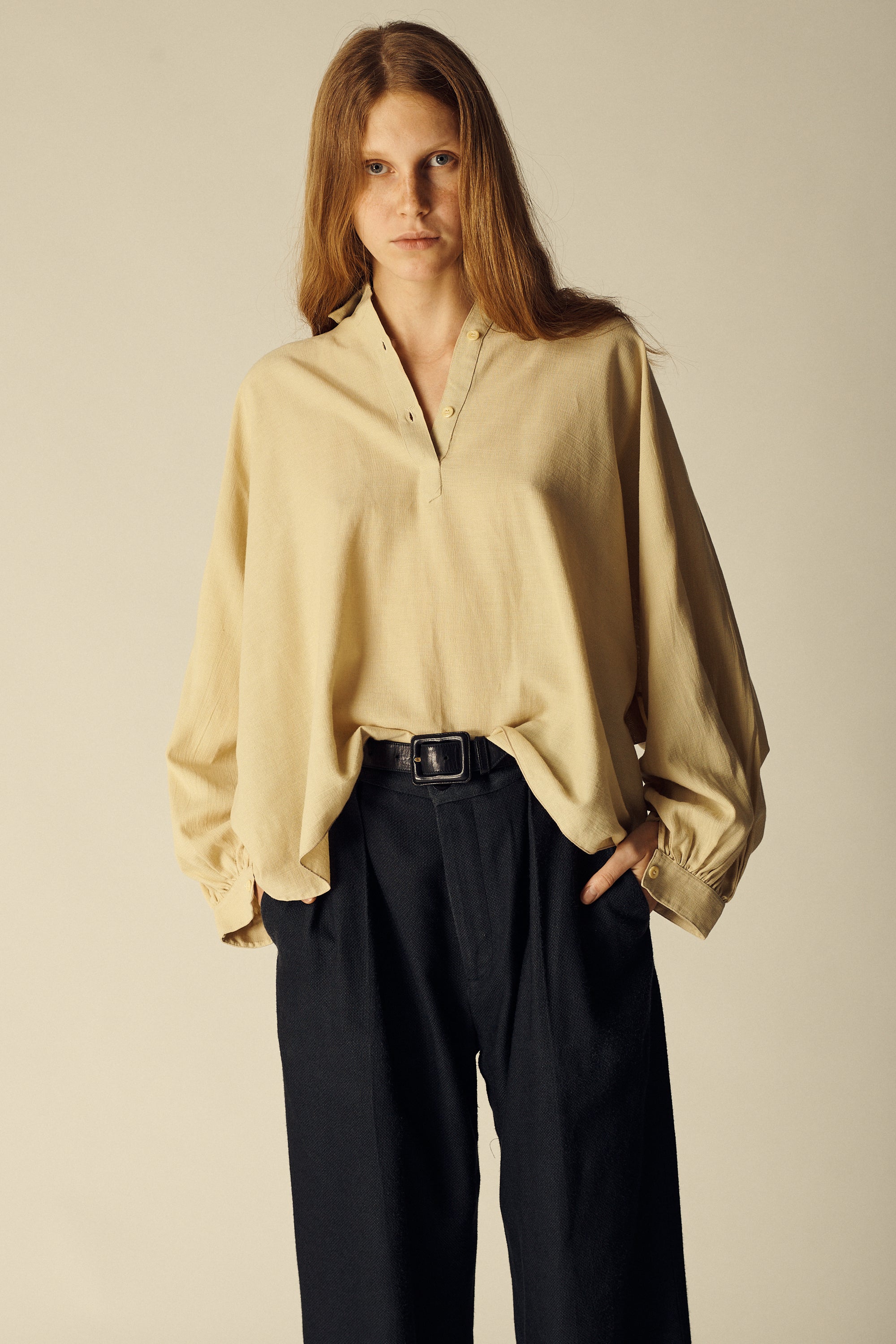 Ecru Dolman Sleeve Blouse - Desert Vintage