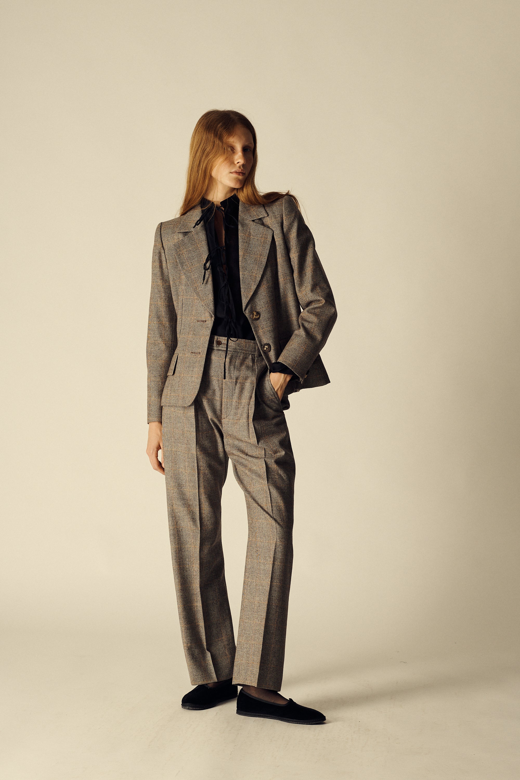 Ysl Plaid Wool Suit - Desert Vintage