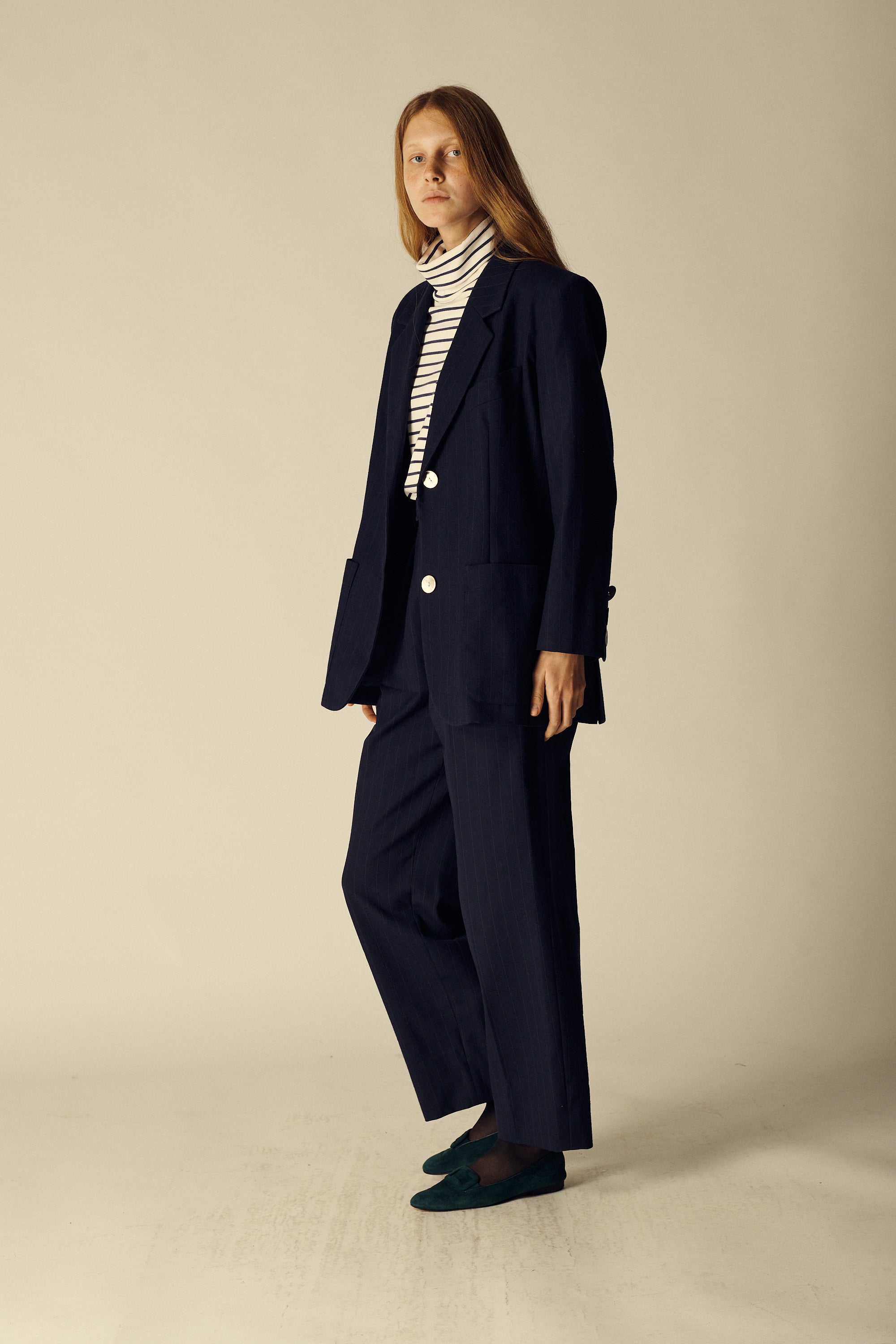 Ysl Navy Pinstripe Suit - Desert Vintage